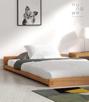 Minimalist Wooden Platform Bed