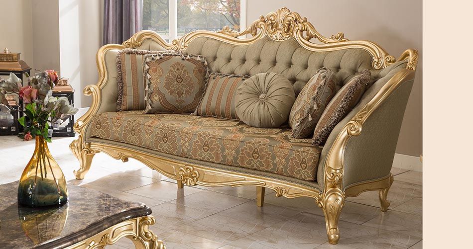 Luxury Vintage Gold Sofa
