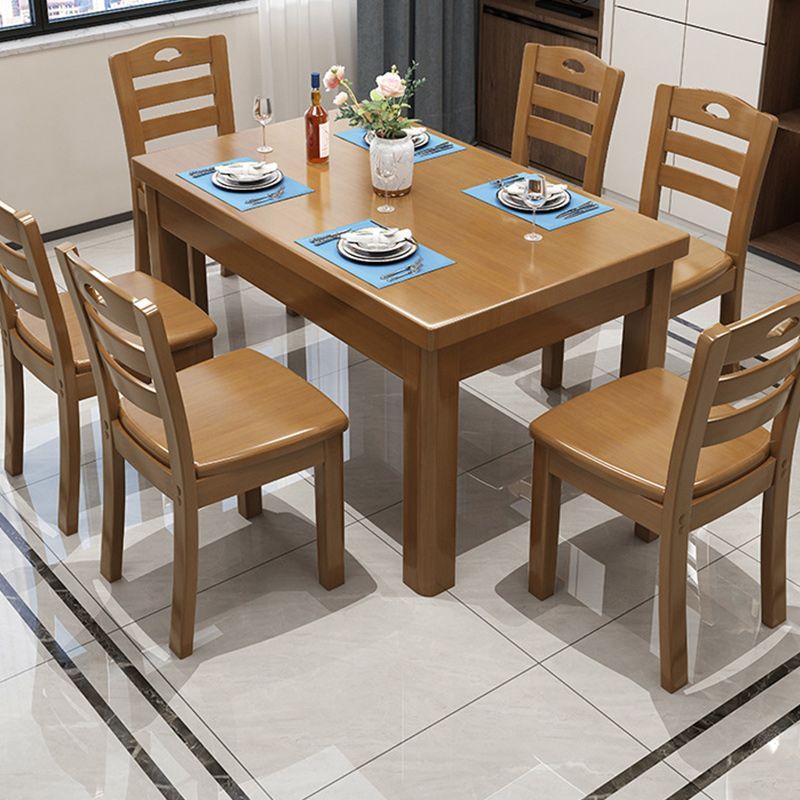 Wooden dining table set