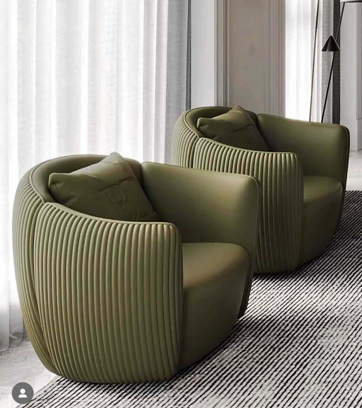 Modern Green Accent Armchair