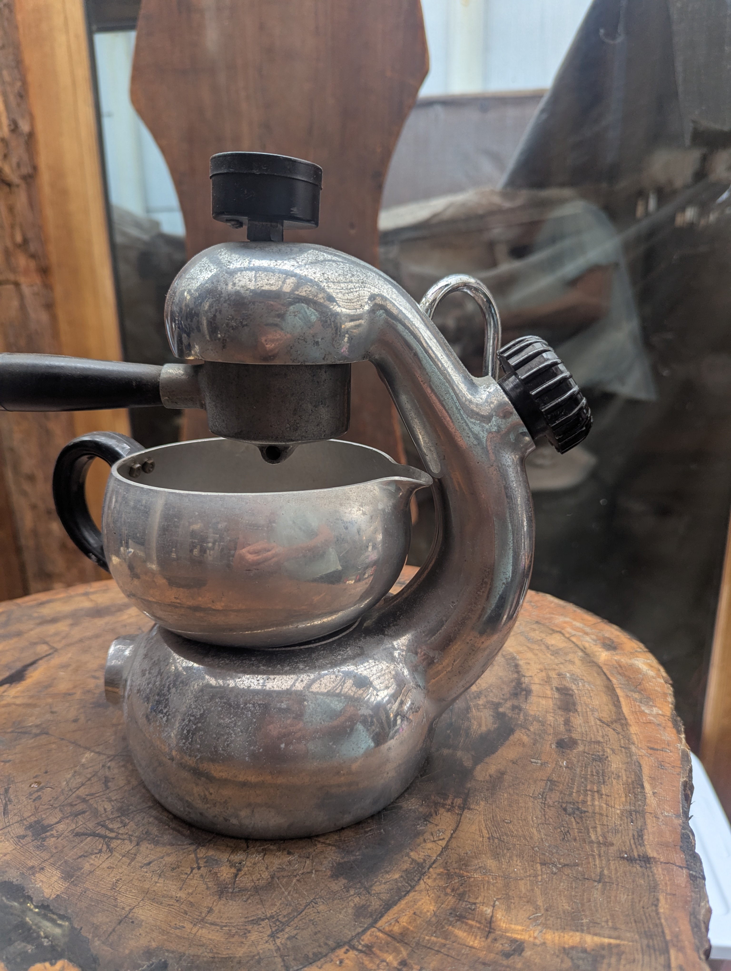 Atomic Espresso Maker, Polished Aluminum