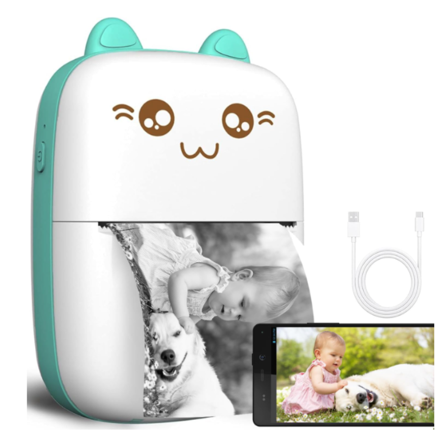 Impresora portátil con diseño de gatito