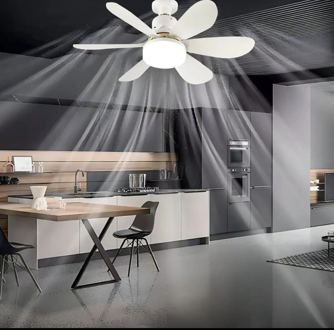 Ventilador de techo moderno con luz