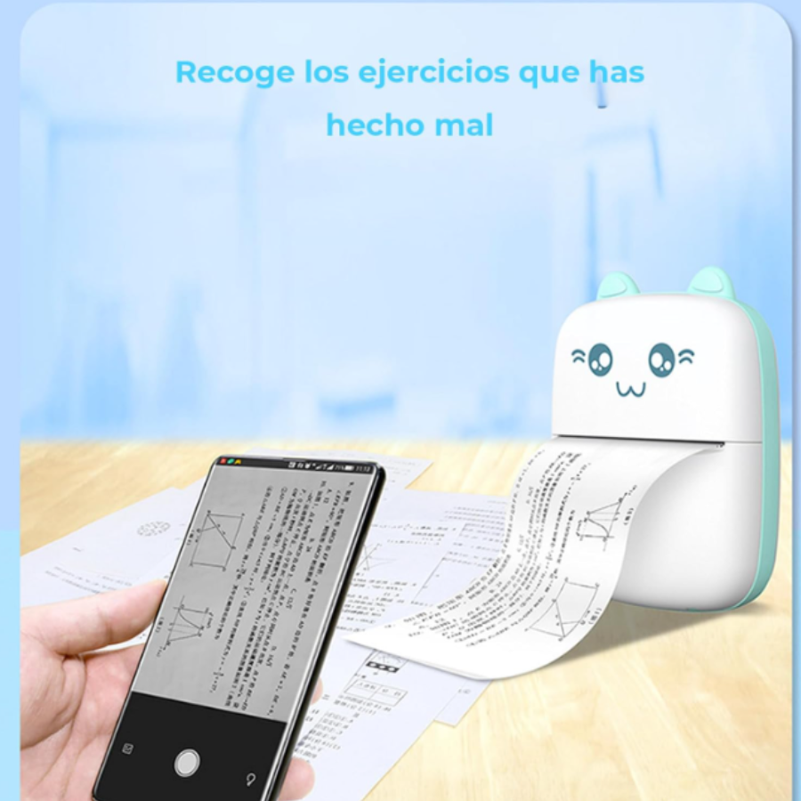 Impresora portátil con diseño de gatito