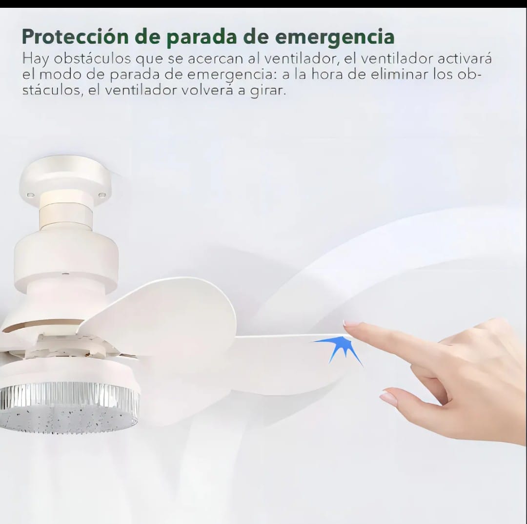 Ventilador de techo moderno con luz