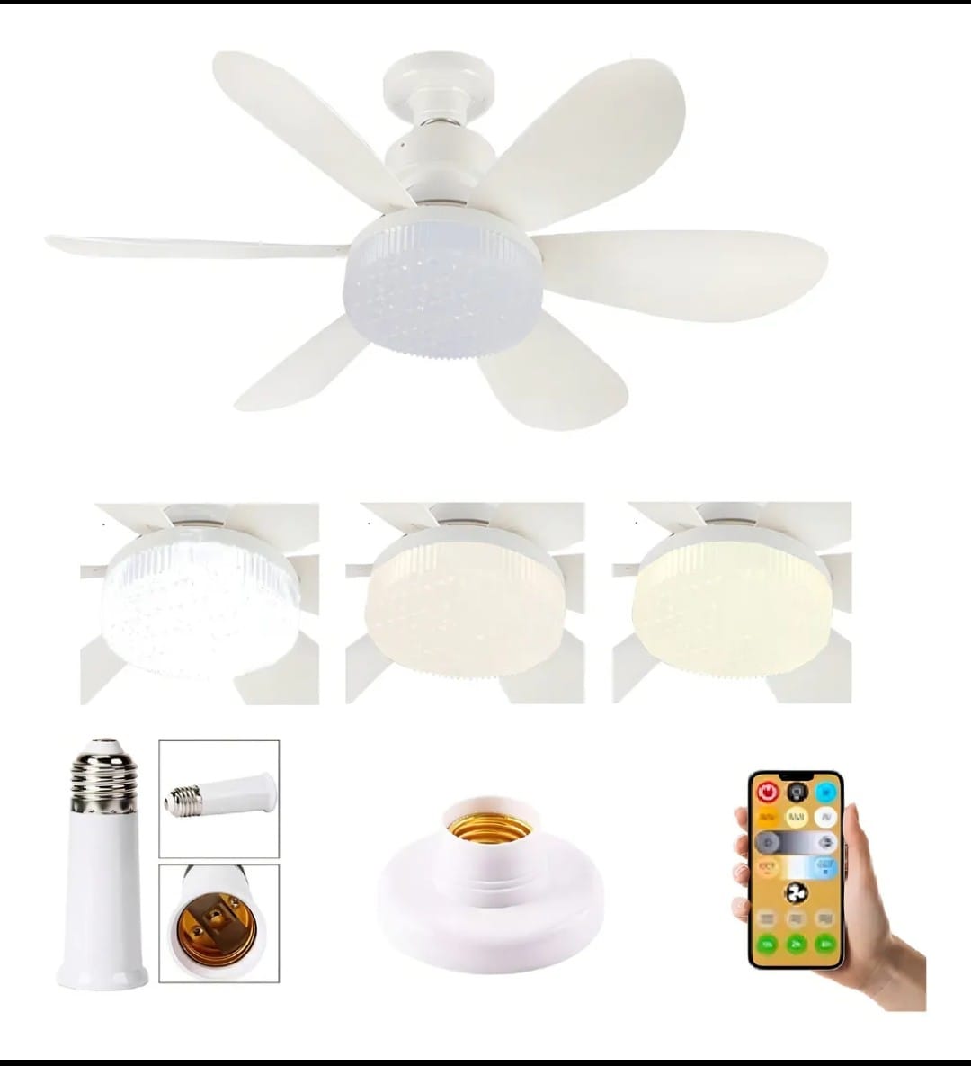 Ventilador de techo moderno con luz