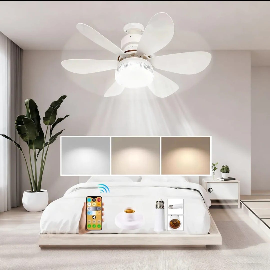 Ventilador de techo moderno con luz