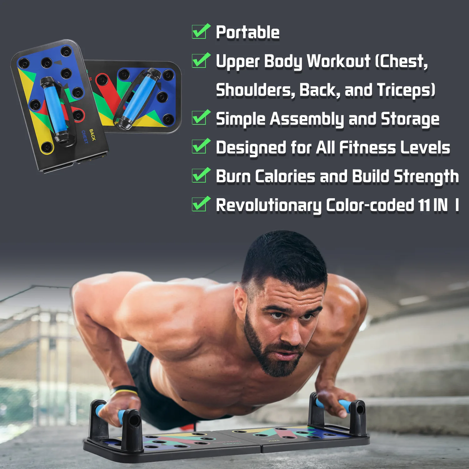 Tabla de flexiones multifuncional