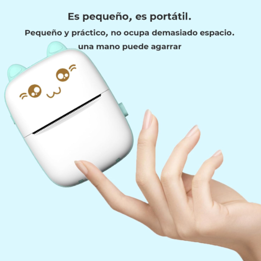 Impresora portátil con diseño de gatito