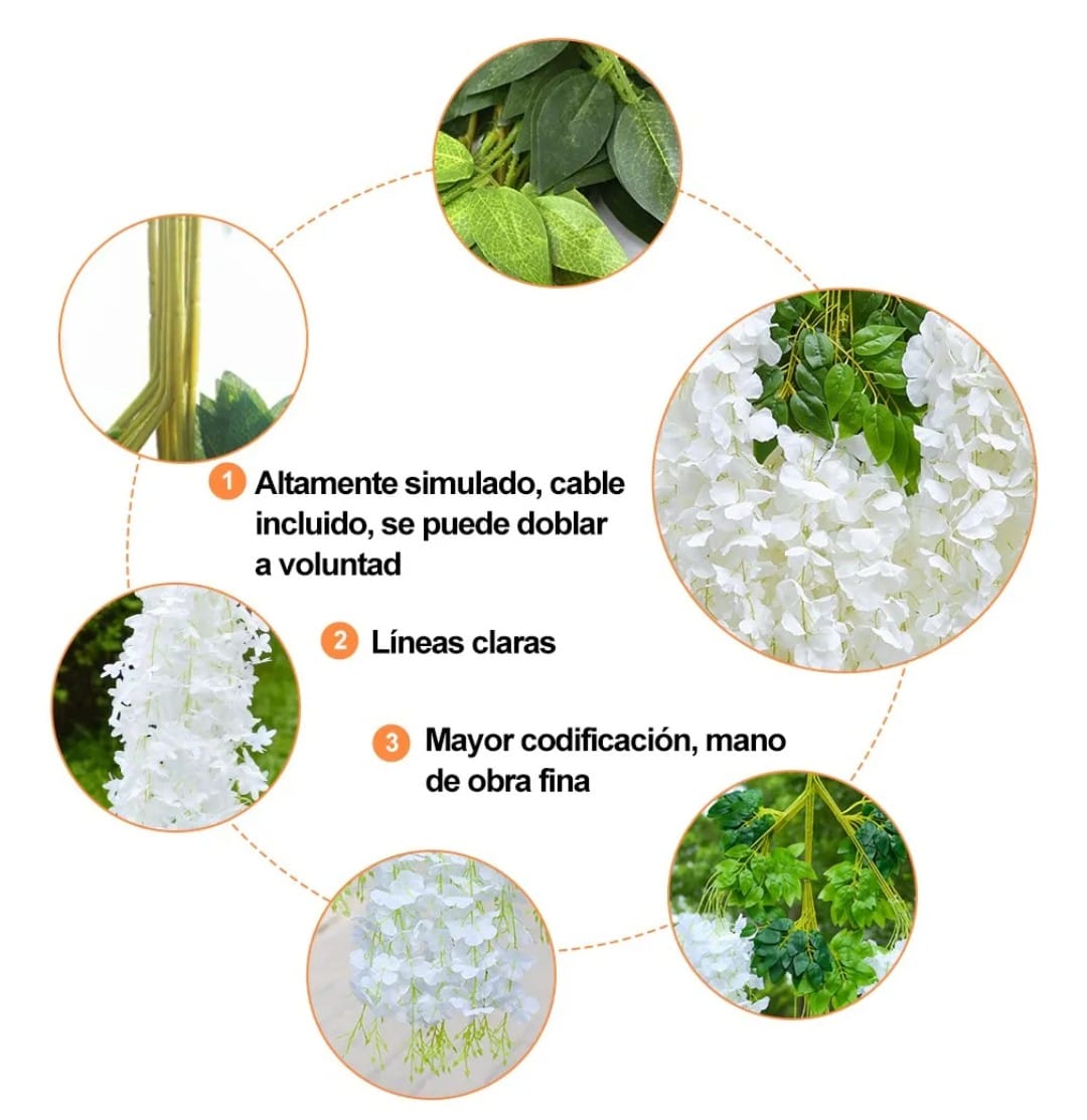 Guirnaldas de flores artificiales