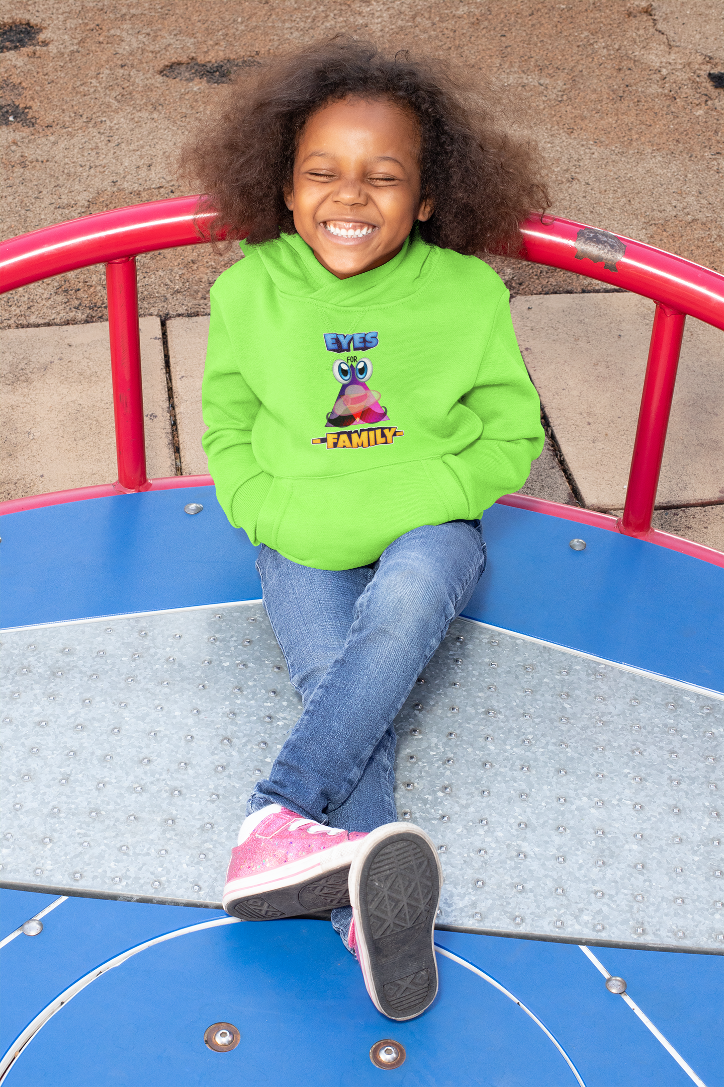 Bright Green Cartoon Hoodie