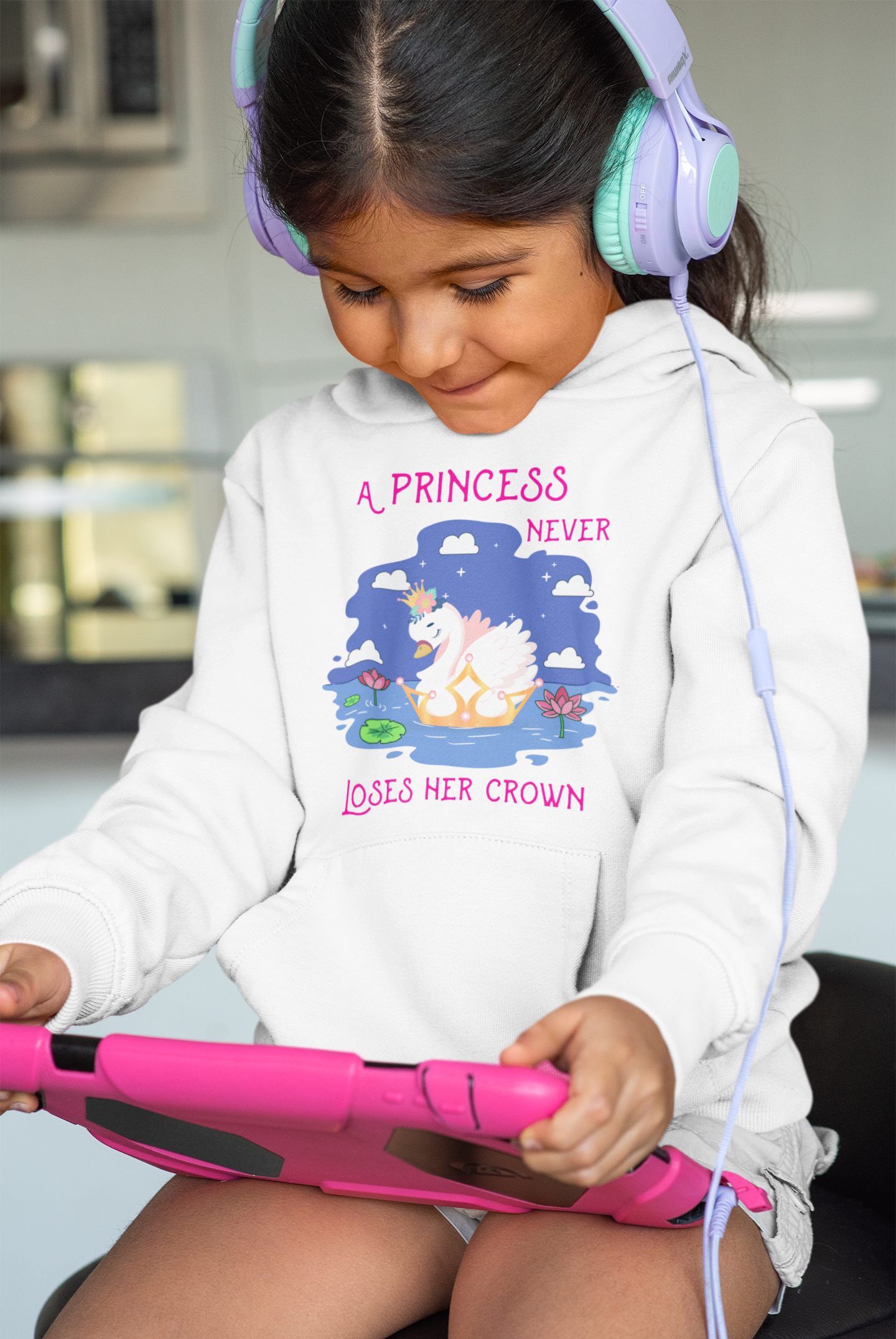 Purple Princess Hoodie for Kids