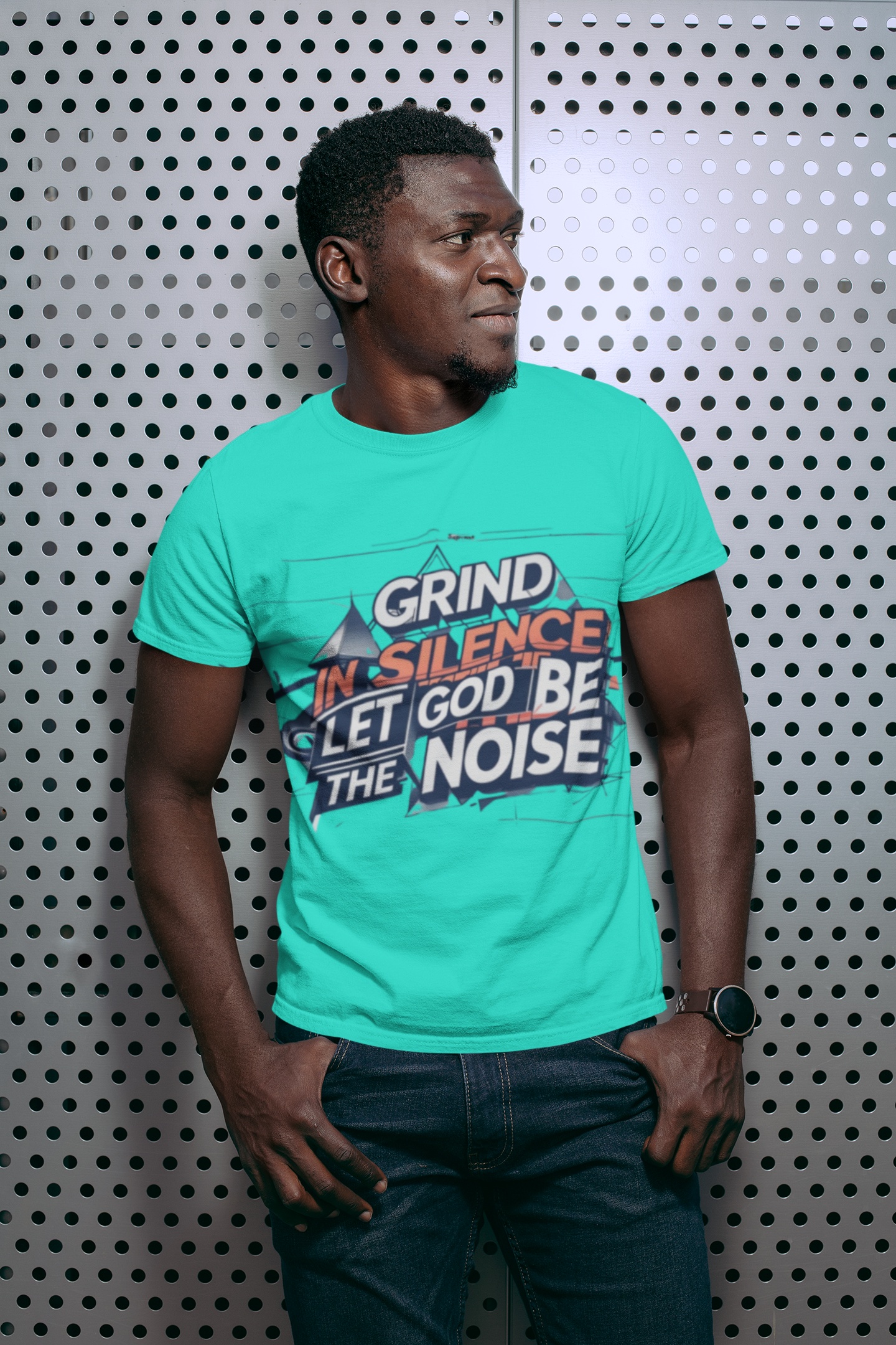Grind In Silence Let God Be The Noise Graphic T-Shirt