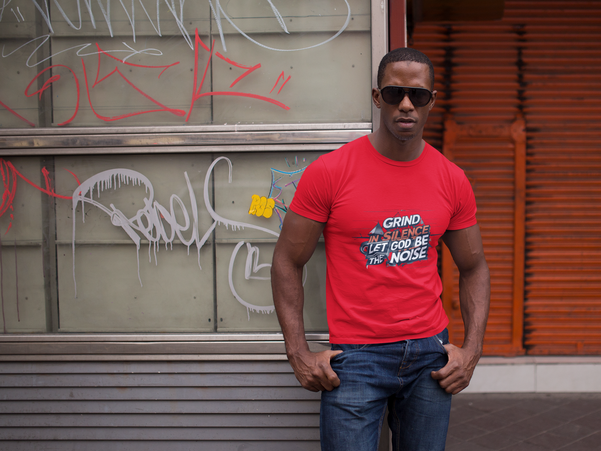 Grind In Silence Let God Be The Noise Graphic T-Shirt