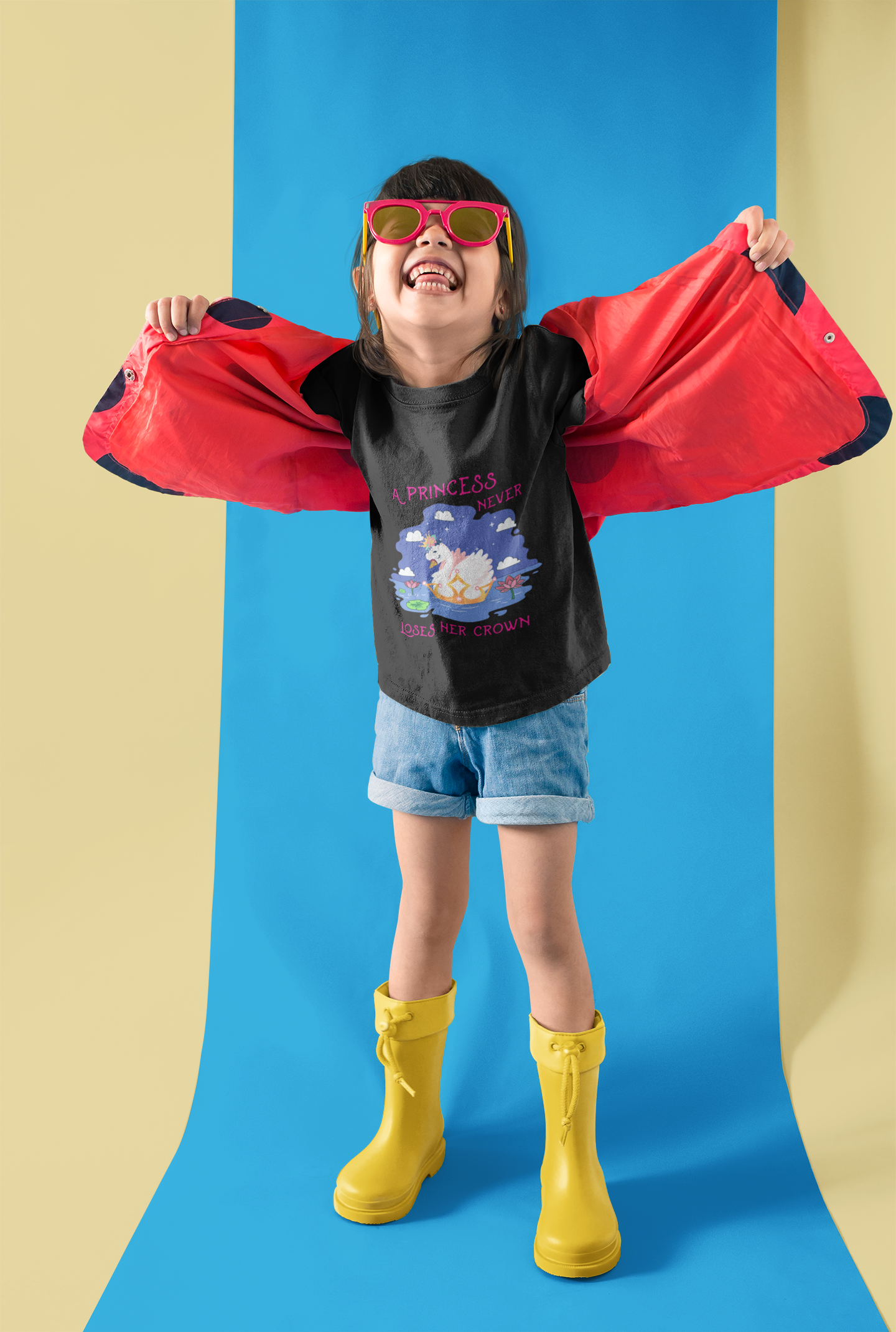 Purple Princess Graphic T-Shirt for Kids