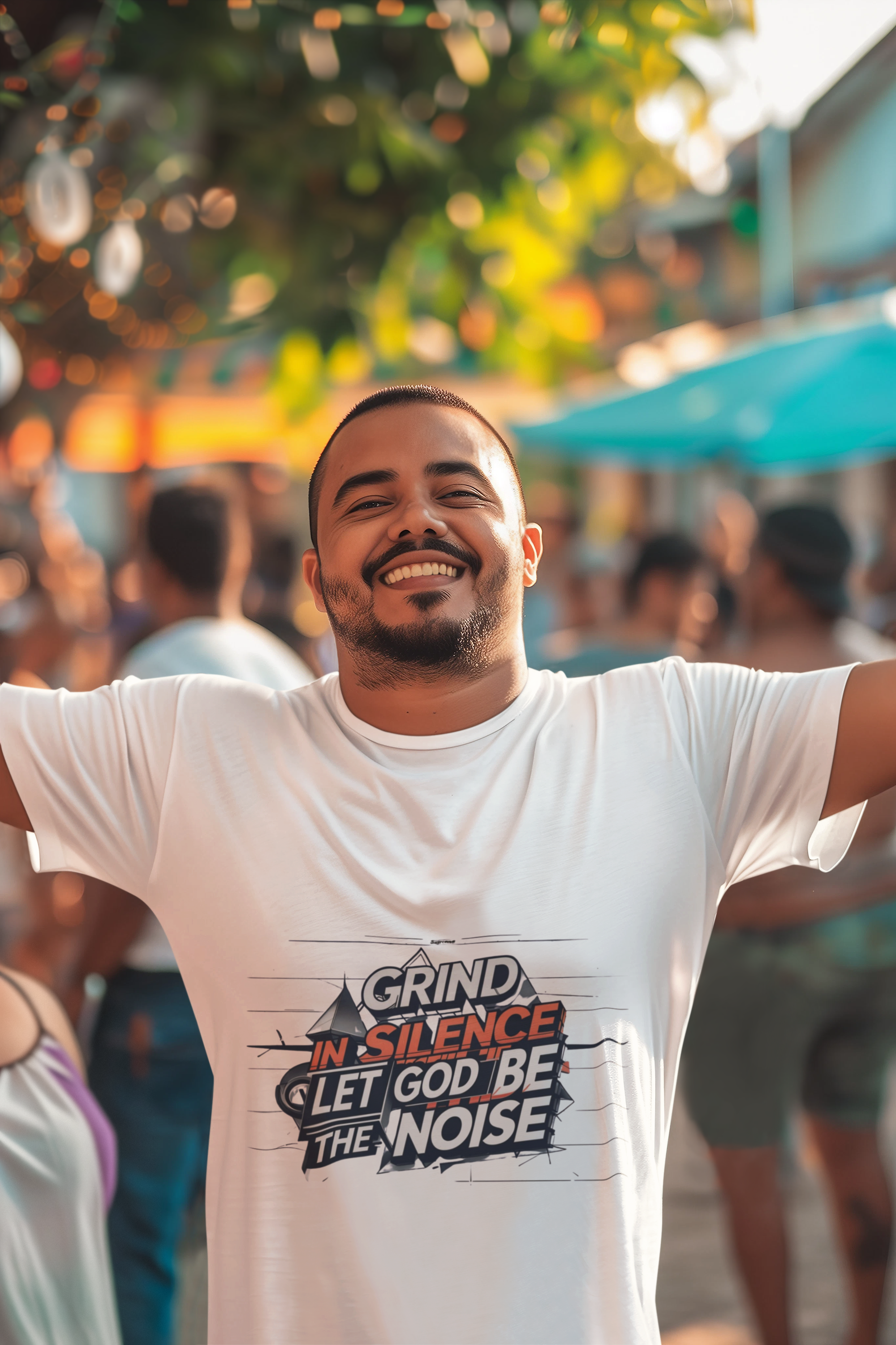 Grind In Silence Let God Be The Noise Graphic T-Shirt