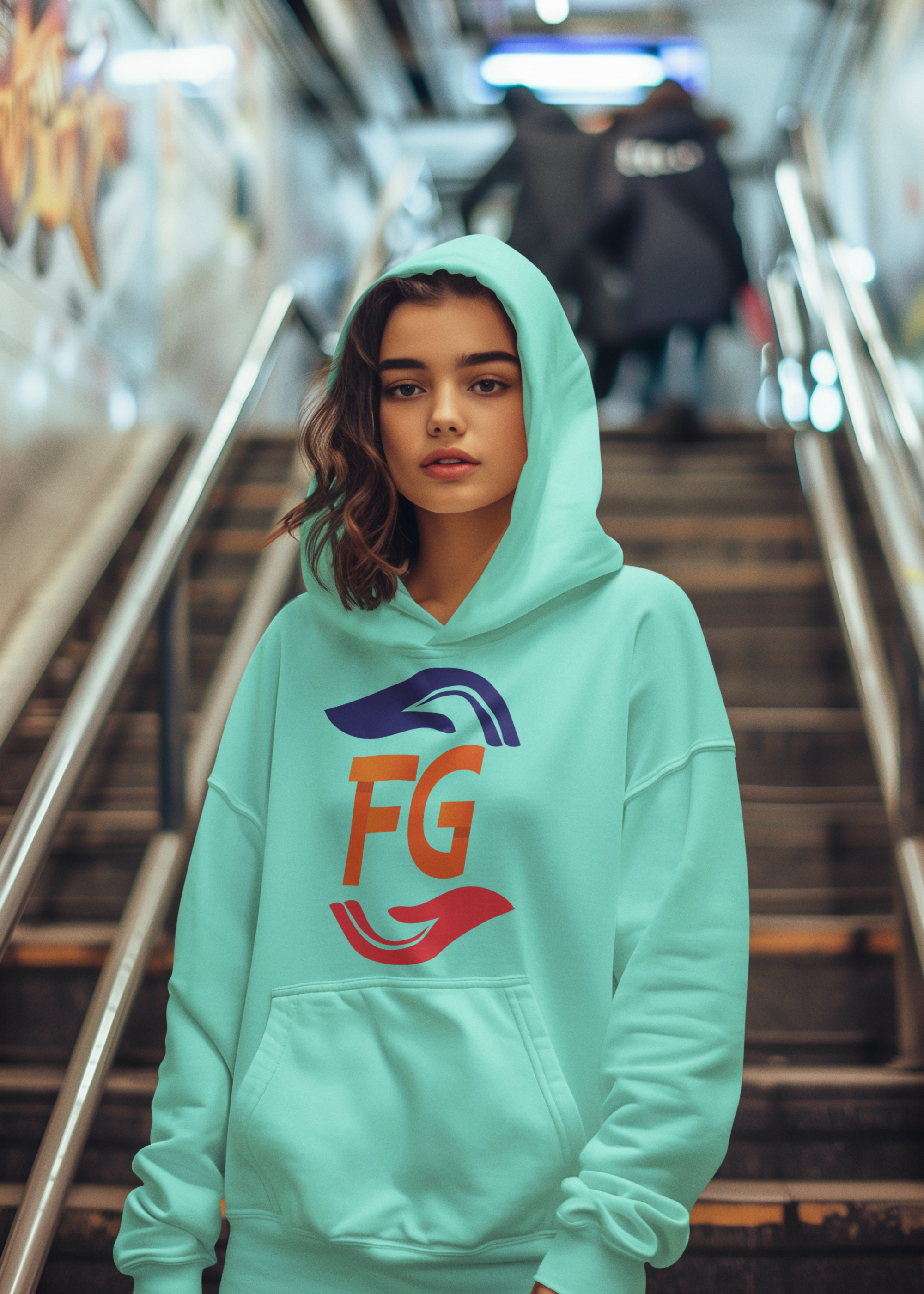 FG Logo Mint Hoodie