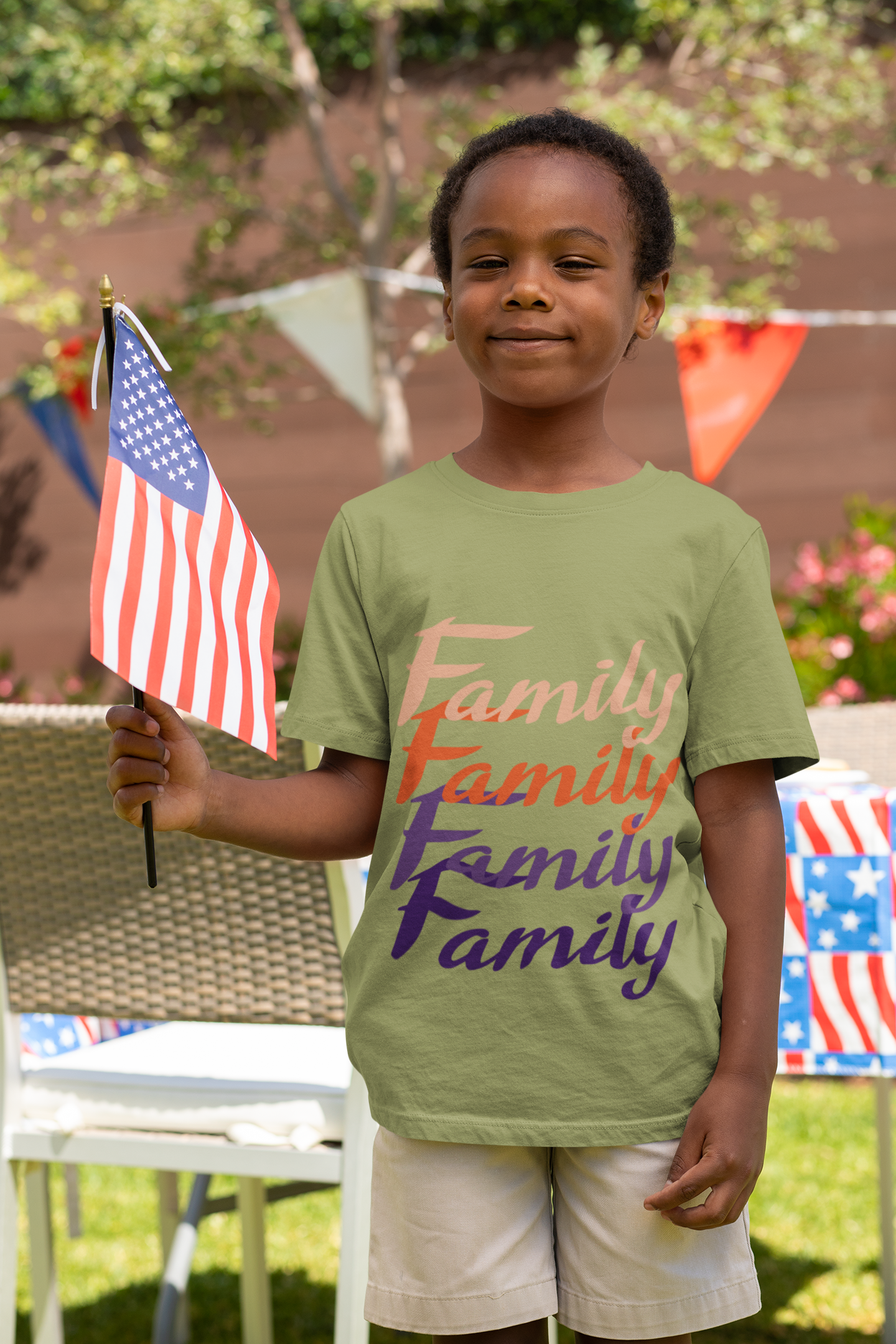 Kids Family Lettering T-Shirt
