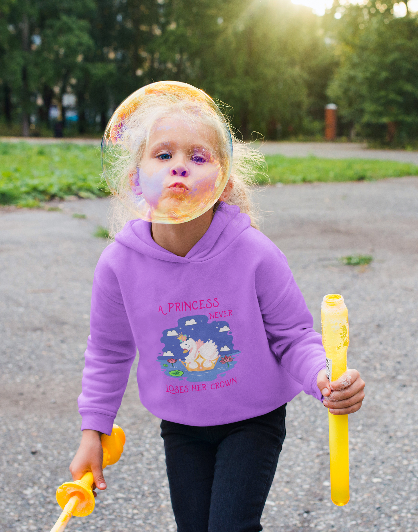 Purple Princess Hoodie for Kids
