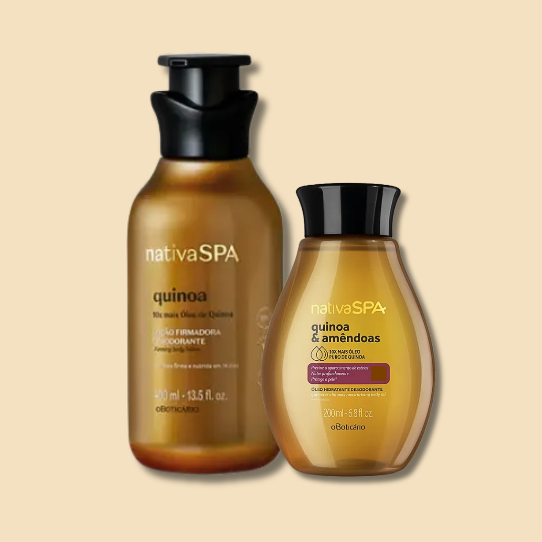 Kit de quinoa Nativa SPA: loção corporal(400lm) e óleo corporal (200ml)