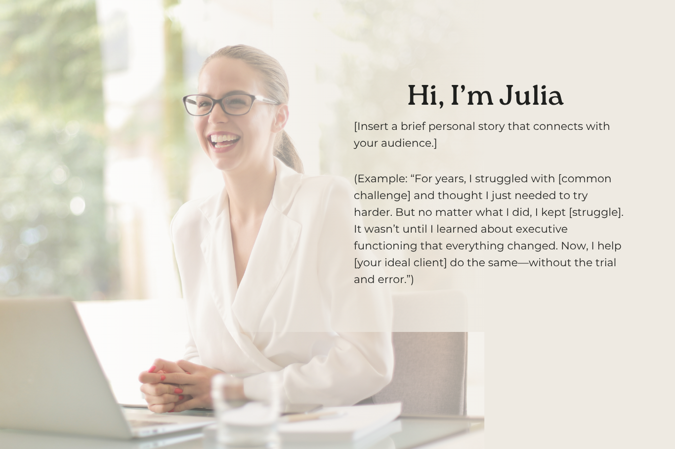 Executive Function Coach Website Template 