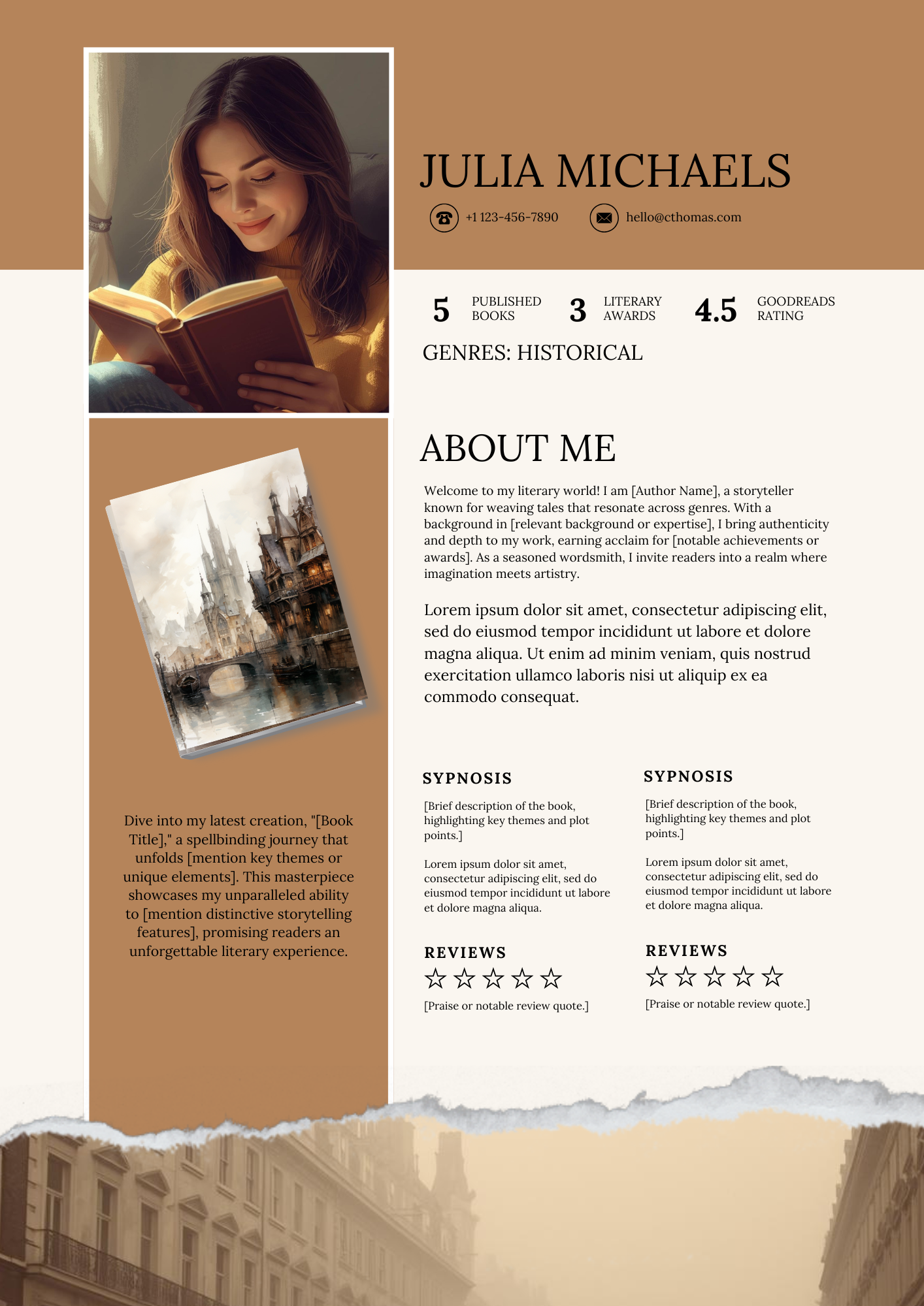 Author Media Kit Template