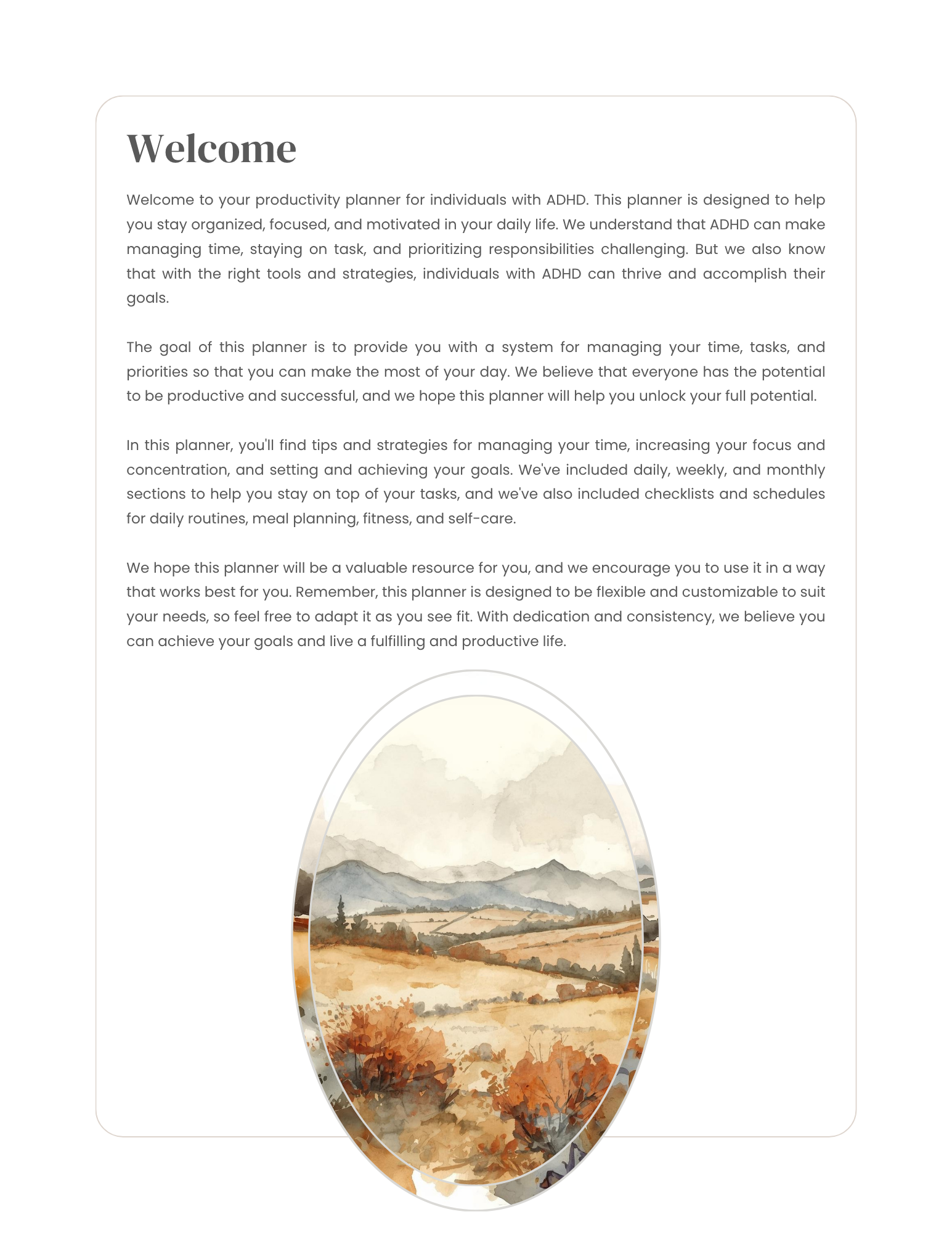 ADHD Productivity Planner