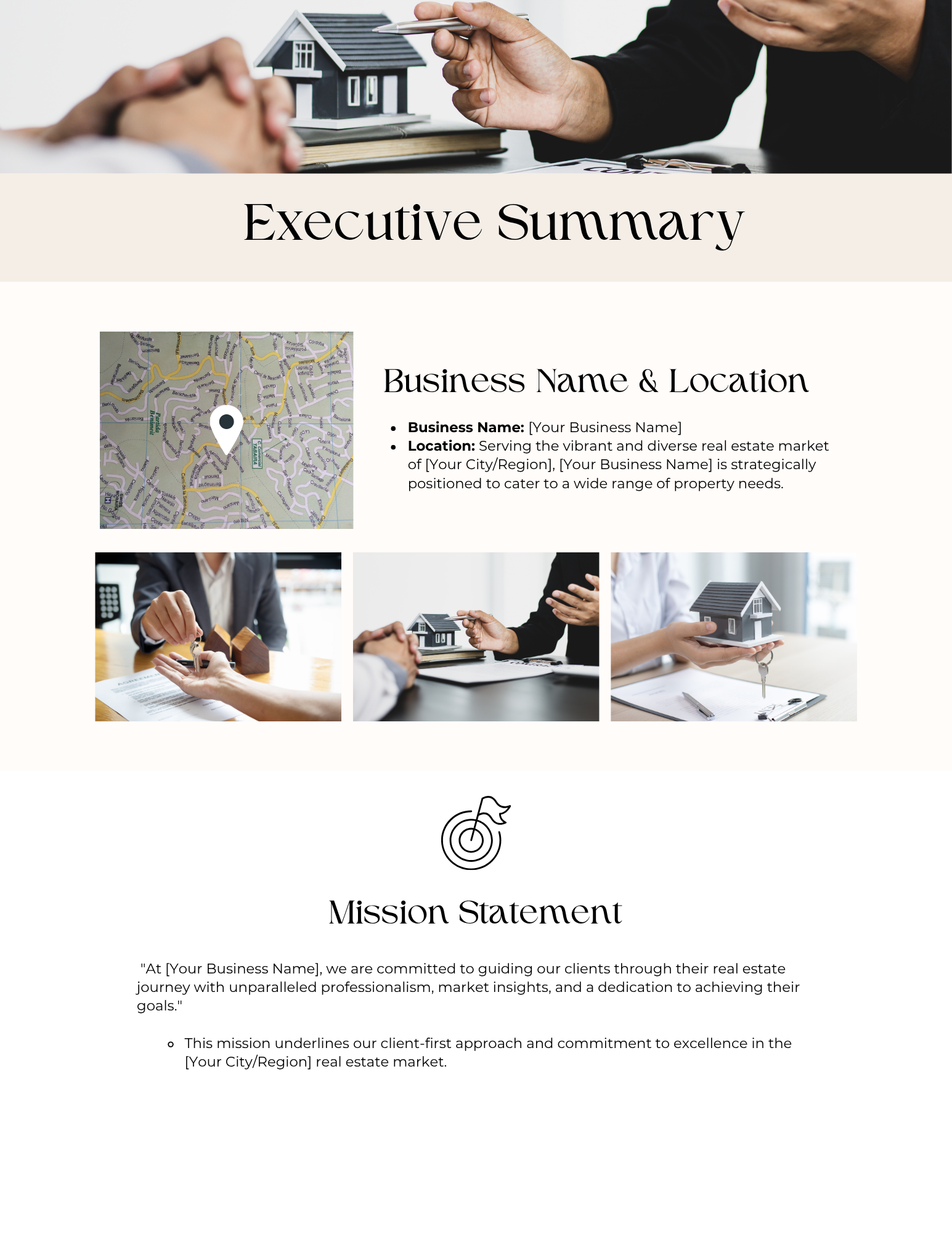 Real Estate Agents Business Plan Template