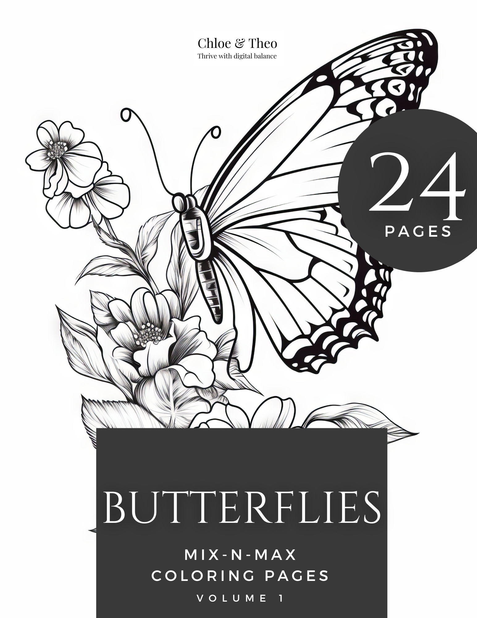 Butterflies Mix-n-Max Coloring Pages