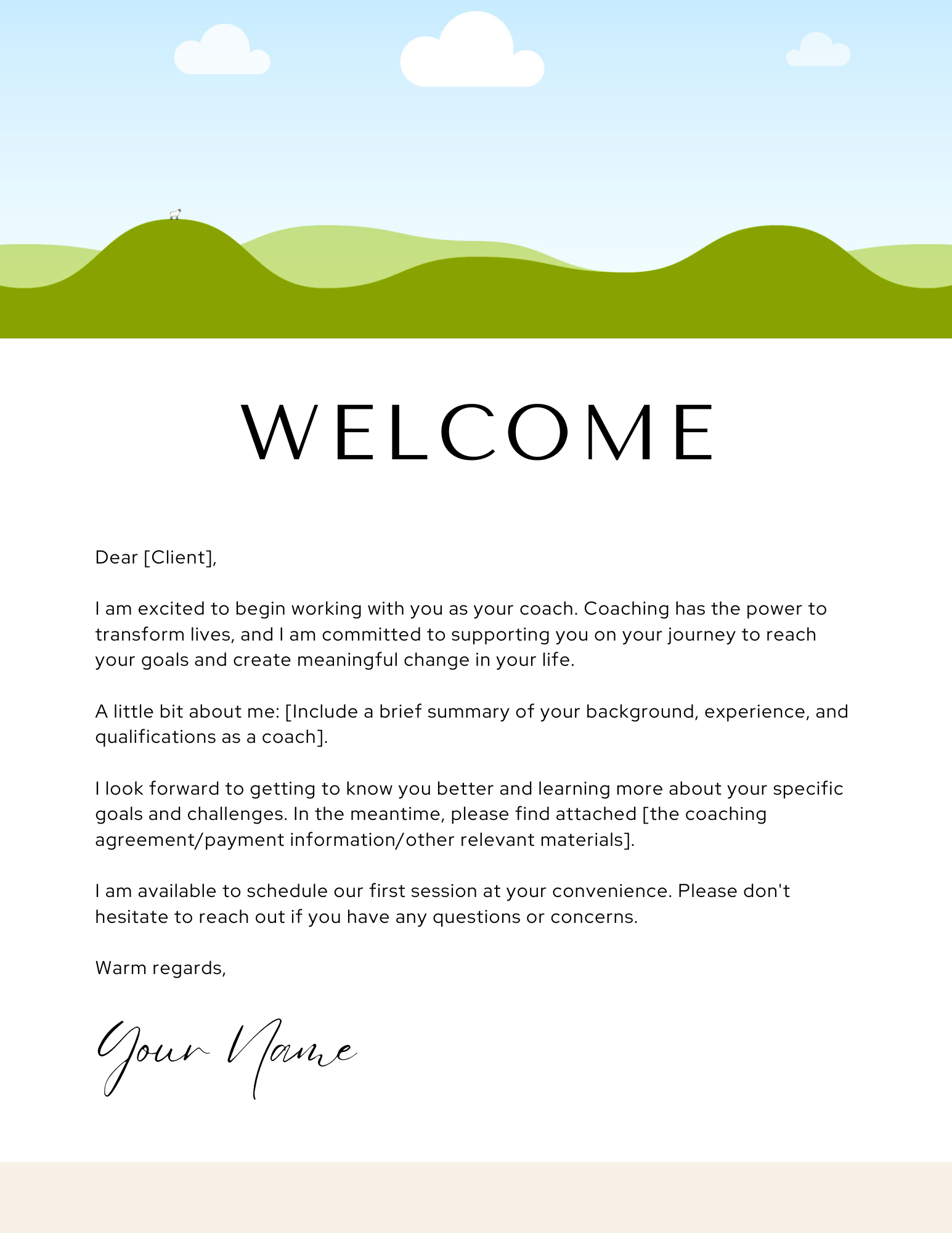 Coaching Client Welcome Kit 