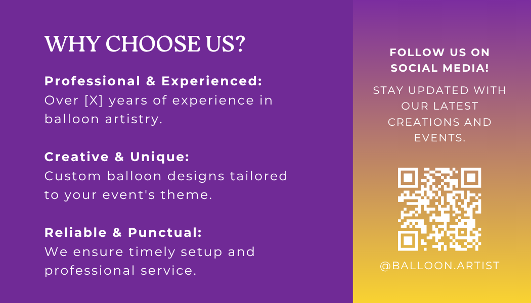 Balloon Artist Business Card 