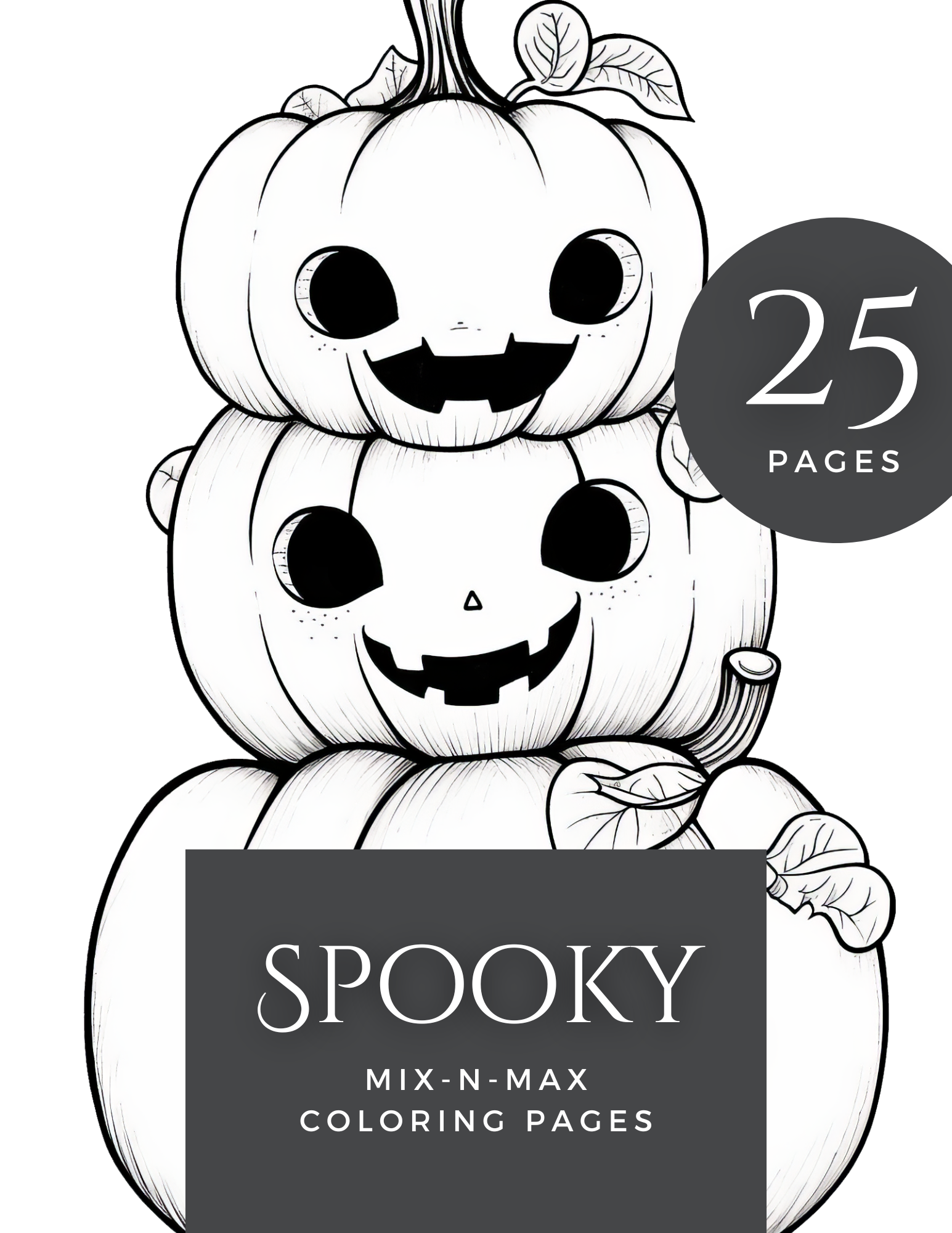 Spooky Mix-N-Max Coloring Pages