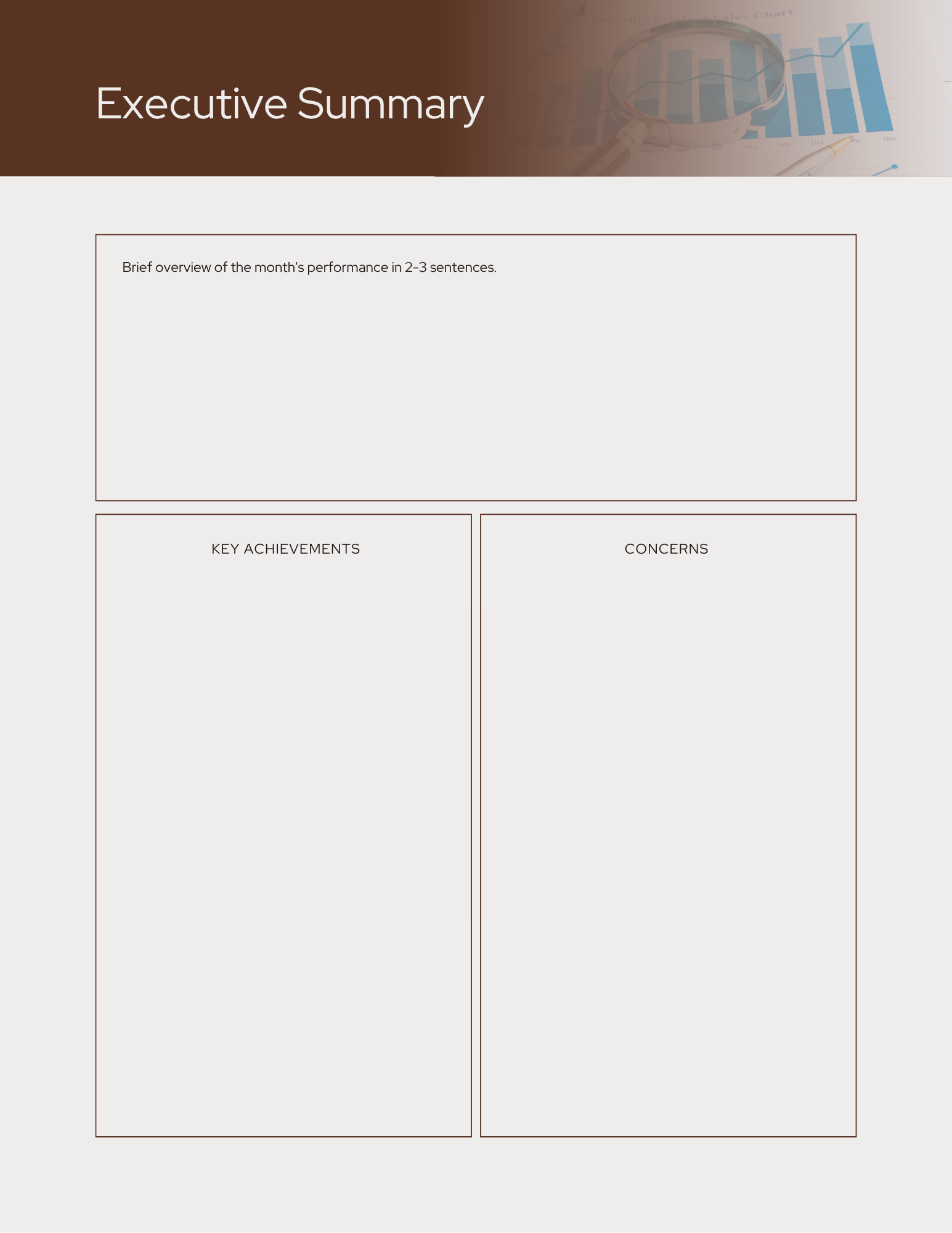 Monthly Business Report Template