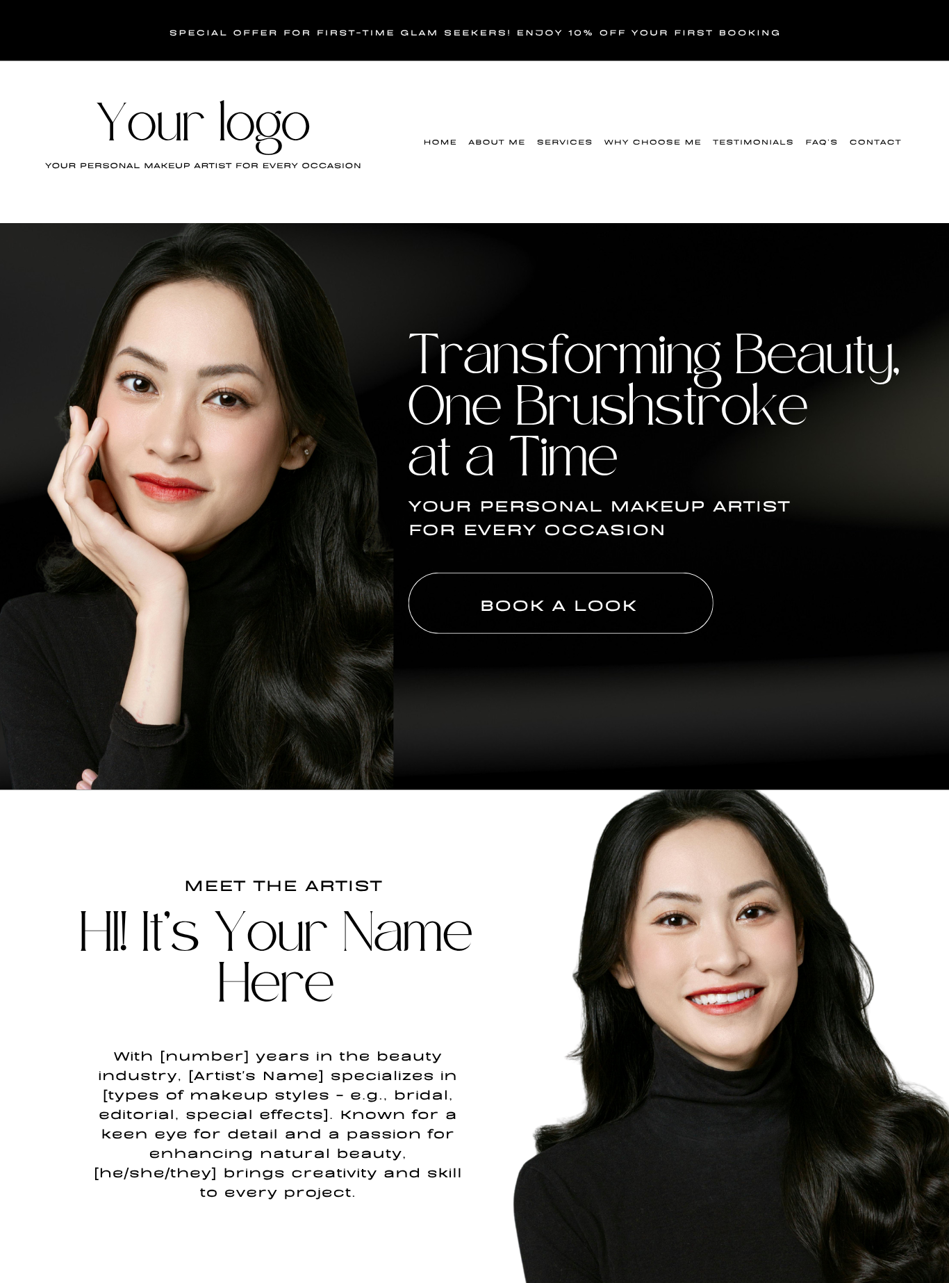 Makeup Artist Website Template