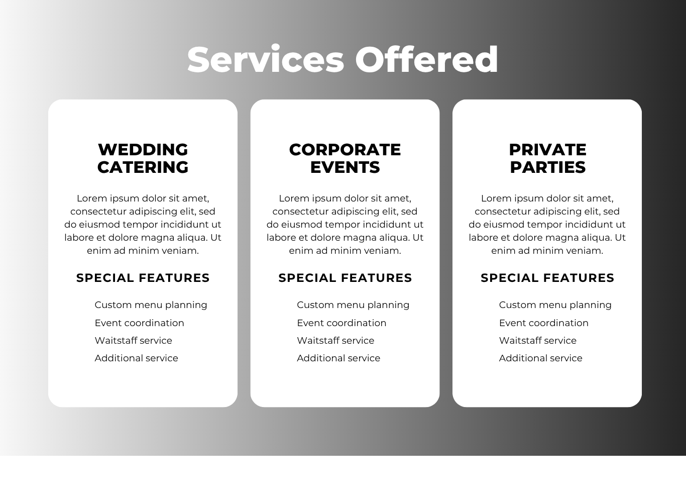 Catering Business Website Template 