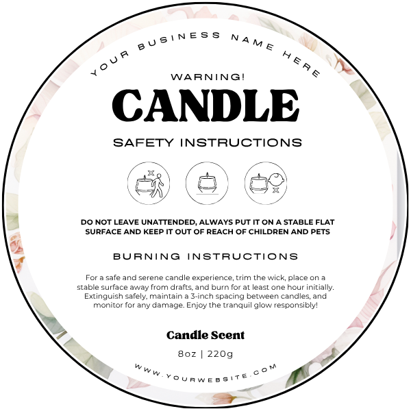 Candle Making Safety Label