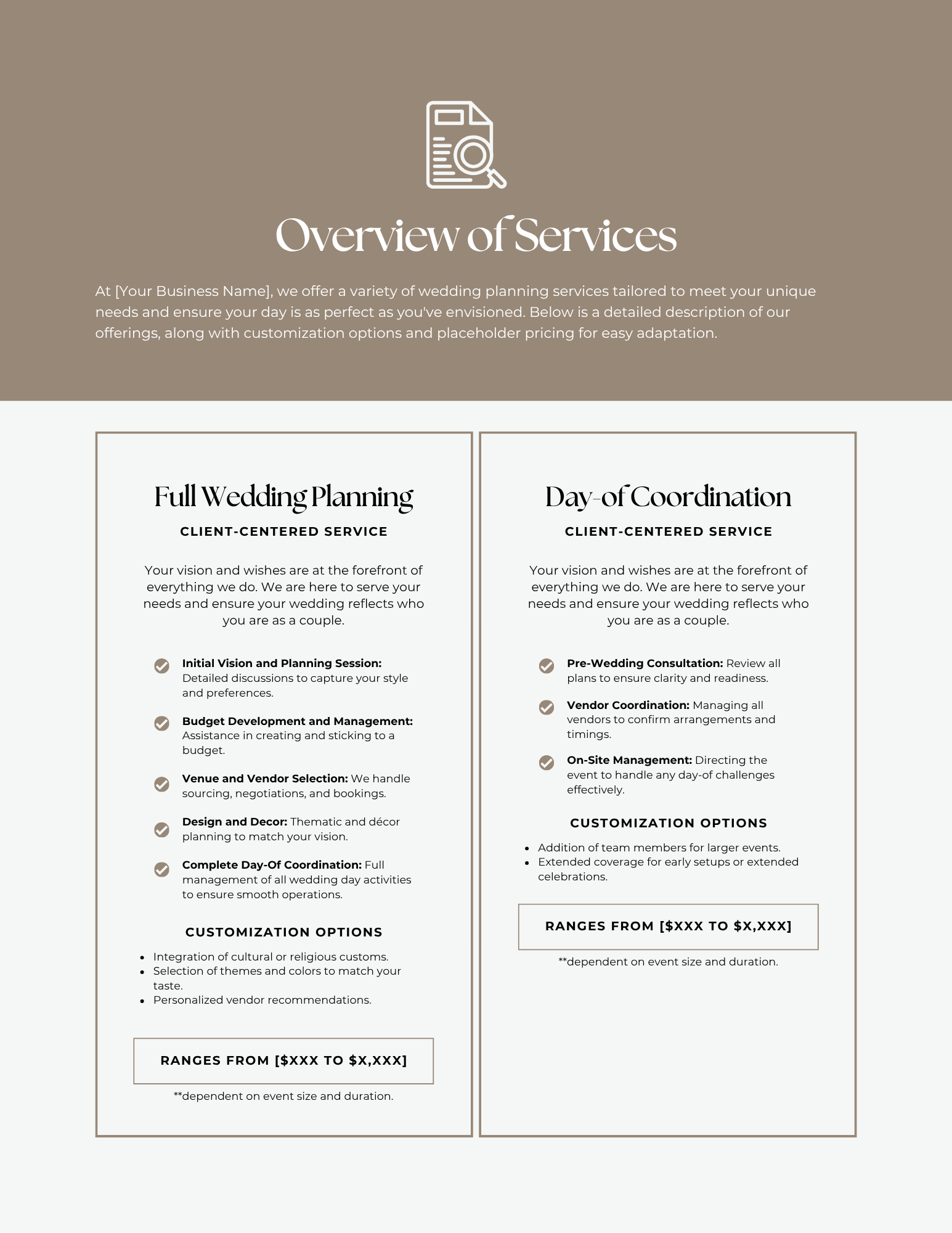 Wedding Planner Onboarding 