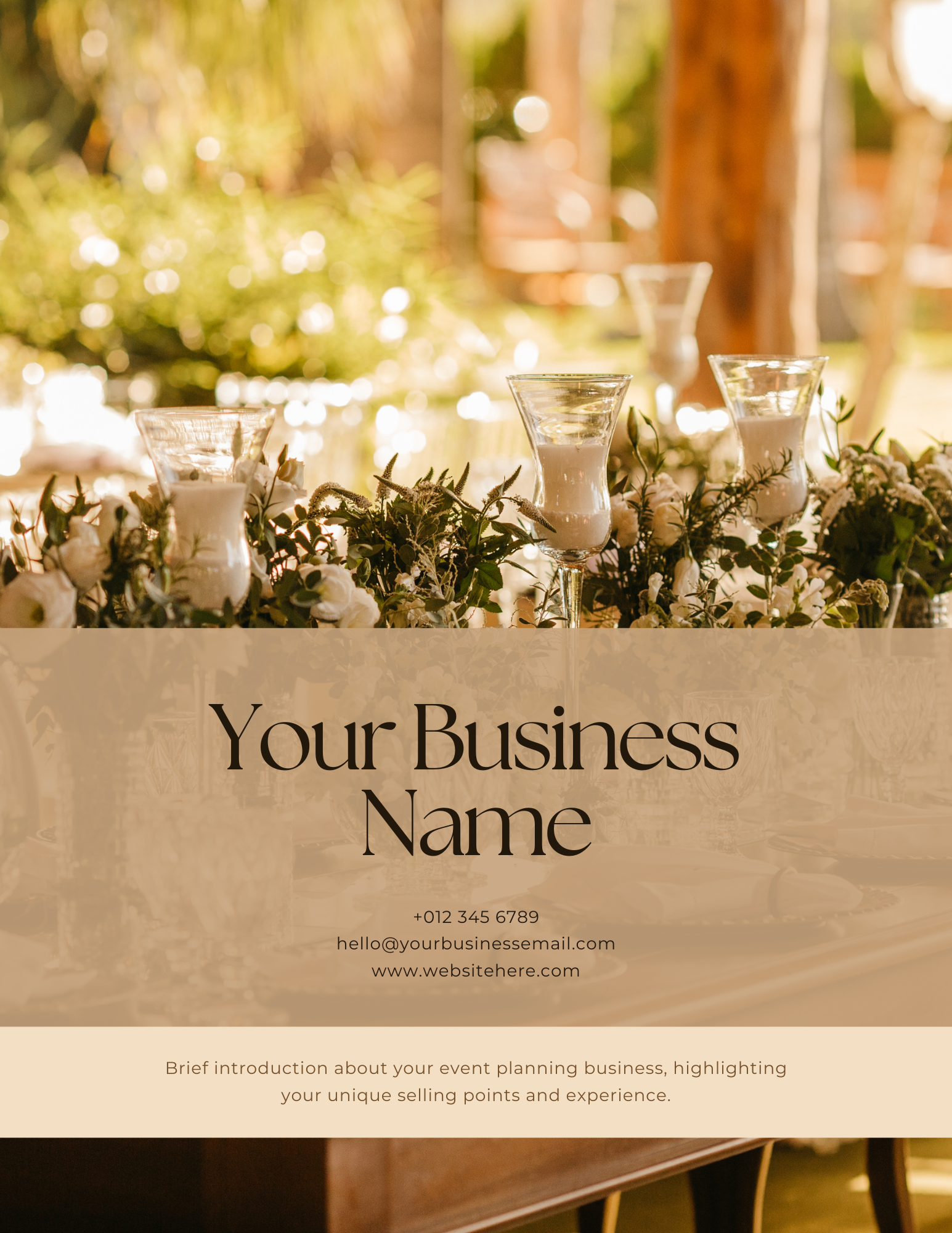 Event Planner Price List Template