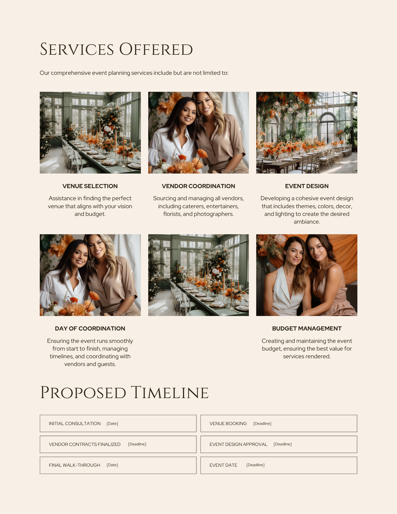 Event Planner Proposal