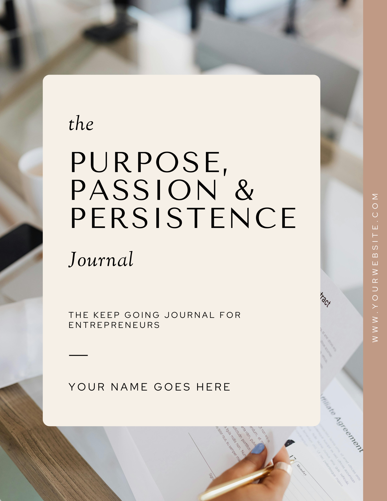 Purpose, Passion & Persistence Journal (entrepreneur)