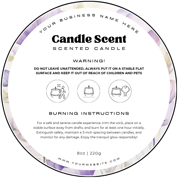 Candle Making Safety Label