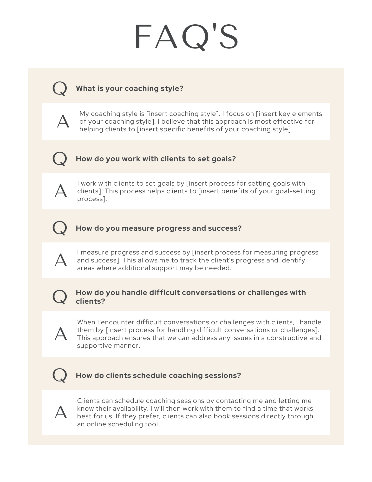 Coaching Client Welcome Kit 