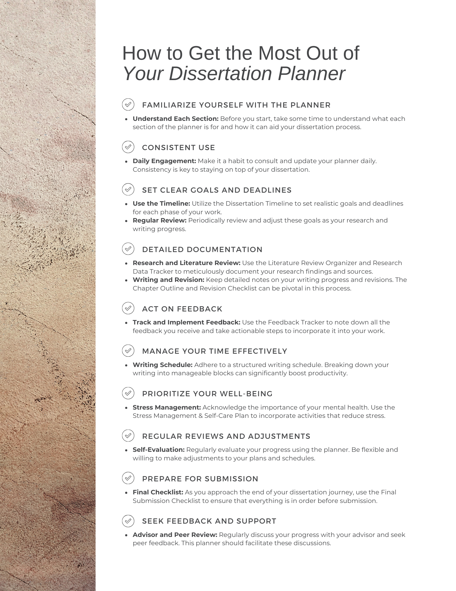 Dissertation Planner