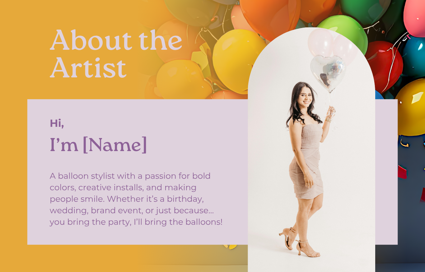 Balloon Artist Website Template 