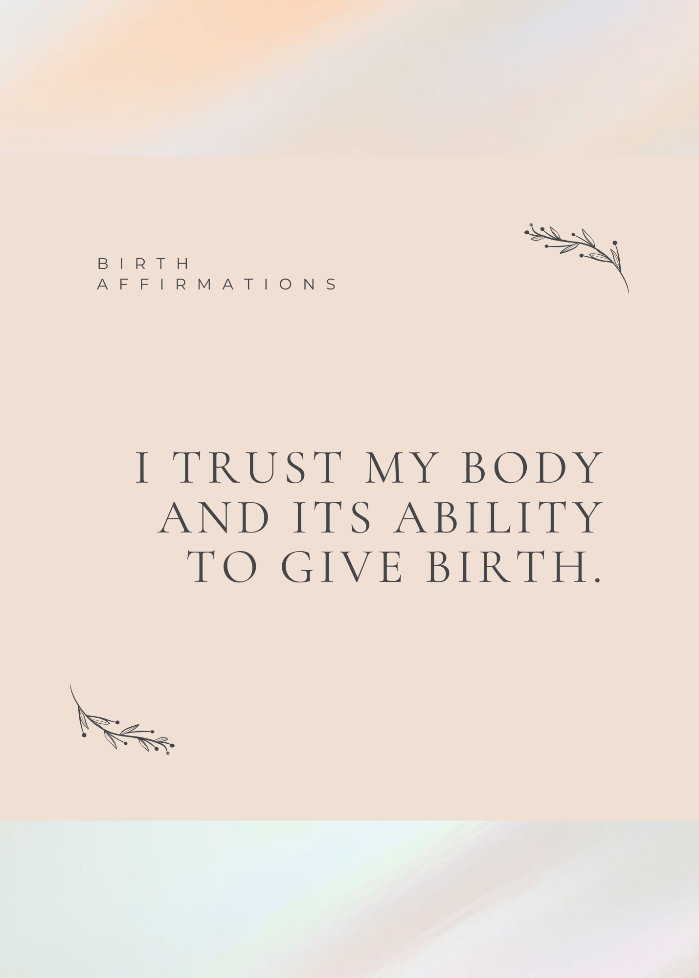 Birth Affirmations Cards