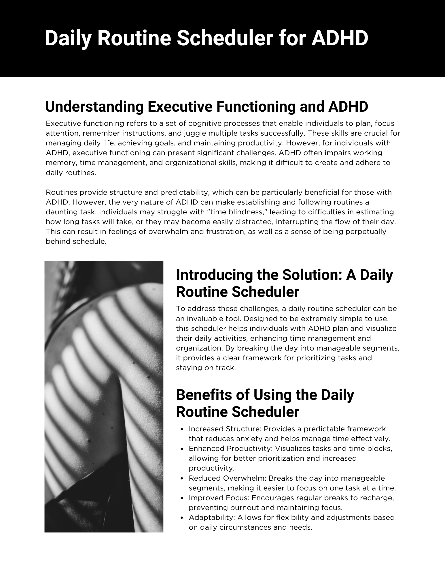 ADHD & Executive Functioning Worksheets