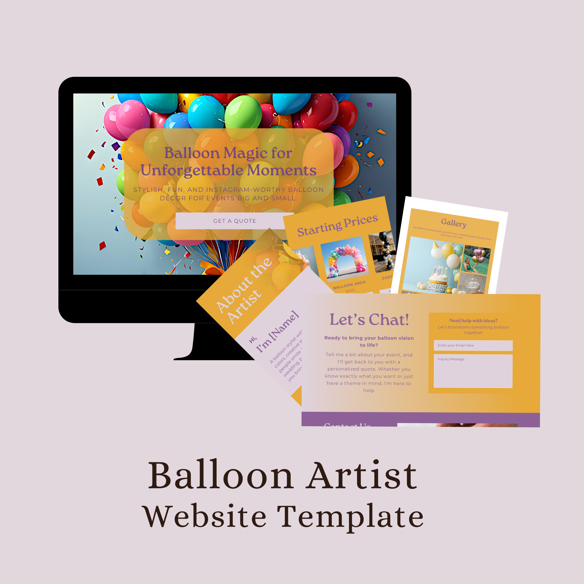 Balloon Artist Website Template 