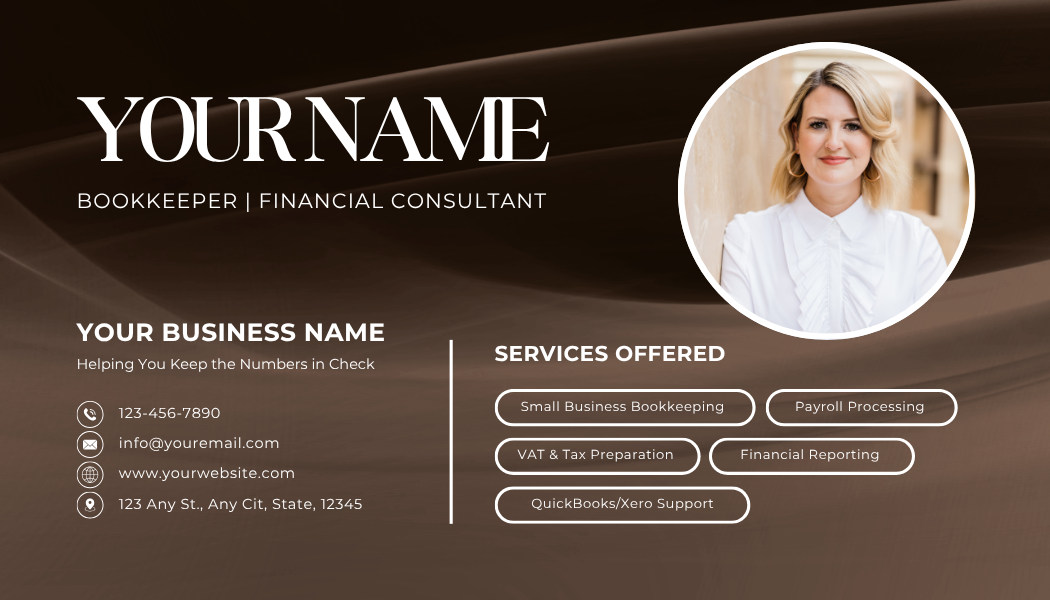 Bookkeeper Business Card Template 