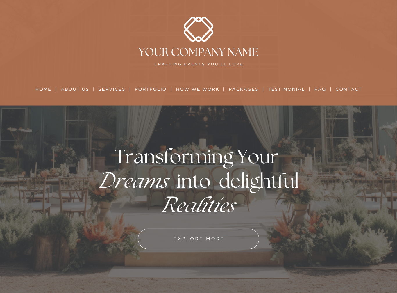 Event Planner Website Template