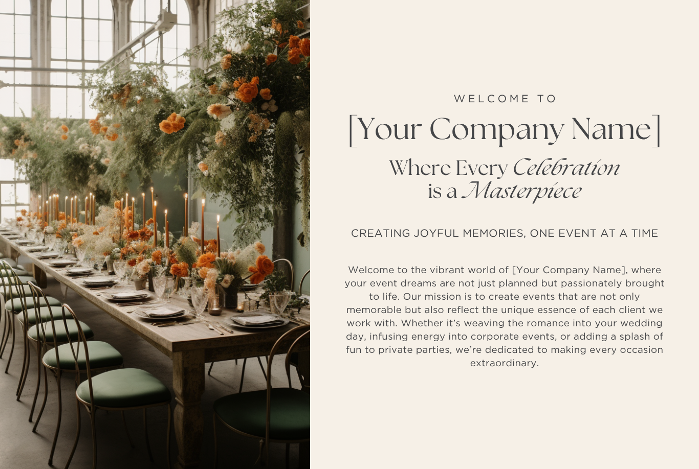 Event Planner Website Template
